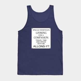 Single Whovian(Allons-y Ver) Tank Top